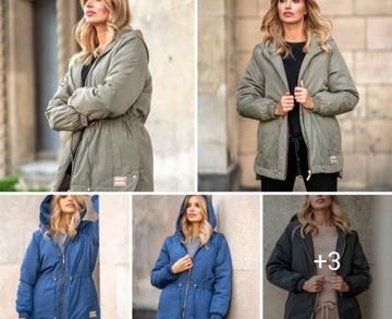 Kurtka Parka Czarna 0893 LALOUS roz. S