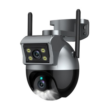 ДВОЙНАЯ НАРУЖНАЯ ВРАЩАЮЩАЯСЯ КАМЕРА TUYA SMART НА ПОЛЬСКОМ ЯЗЫКЕ 4MPX IP WIFI
