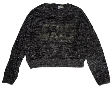 H&M Star Wars krótkI srebrno-czarna sweterek L