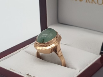 Piękny złoty pierścionek z kamieniem PR. 585 W. 5,15g R. 17,5