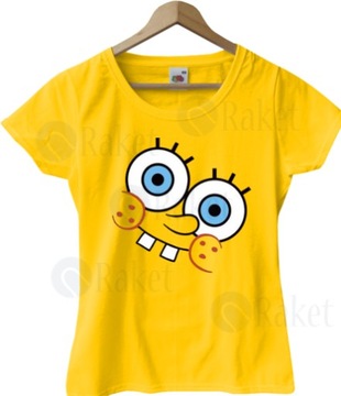 KOSZULKA DAMSKA SPONGEBOB GĄBKA BLUZKA XS