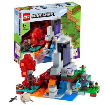 Klocki Lego Minecraft Zniszczony portal Maincraft