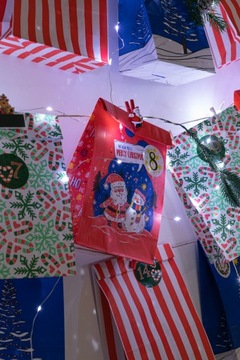 АДВЕНТ-календарь DIY сумки 24шт наклейки ЭКОЛОГИЧЕСКИЙ своими руками