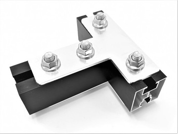 ЧЕРНЫЙ МОНТАЖНЫЙ ПРОФИЛЬ 40x40 120 см РЕЙКА для фотогальванических панелей Черные фотоэлектрические панели