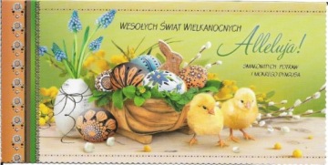 KARNET KARTKA ŚWIĄTECZNA WIELKANOC + KOPERTA 1 szt