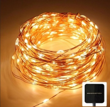 Солнечная гирлянда из светодиодных ламп 15 м.