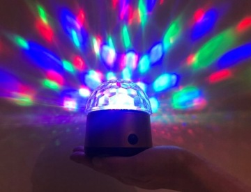 МИНИ-ДИСКОТЕЧНЫЙ ШАР СВЕТОДИОДНЫЙ ДИСКО-ПРОЕКТОР USB-ЛАМПА RU