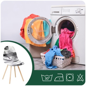 ЧЕХОЛ ДЛЯ СКАНДИНАВСКОГО СТУЛА, СЕРЫЕ УЗОРЫ, ГИБКИЙ, УНИВЕРСАЛЬНЫЙ