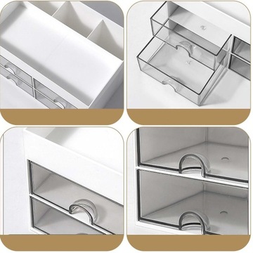 НАСТОЛЬНЫЙ ОРГАНАЙЗЕР С 4 ПРОЗРАЧНЫМИ ЯЩИКАМИ И 4 ОТДЕЛЕНИЯМИ