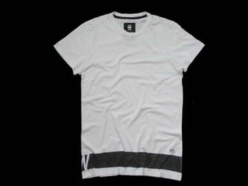 G-STAR STONUM LONG Biały T-shirt r L/XL