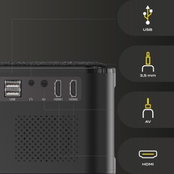 ПОРТАТИВНЫЙ МИНИ-ПРОЕКТОР FULL HD 4K 2,2 кг + КАБЕЛЬ HDMI Android 9.0