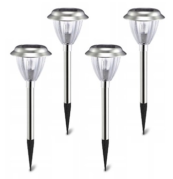 LAMPA SOLARNA OGRODOWA WBIJANA LAMPKA OGRODU 4 szt