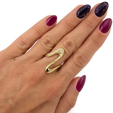 ЗОЛОТОЕ КОЛЬЦО ЭФФЕКТИВНАЯ ВОЛНА ЦИРКОНИЙ 333/ R19