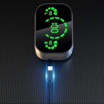 БЕСПРОВОДНЫЕ НАУШНИКИ BLUETOOTH POWERBANK ЖК-ДИСПЛЕЙ С ЗЕРКАЛОМ