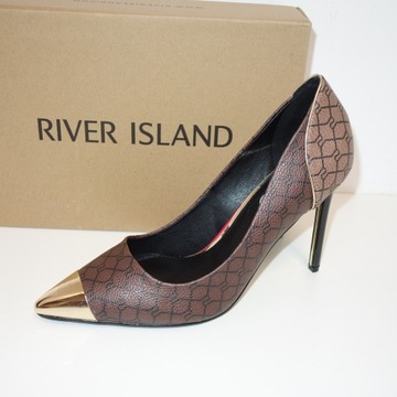 River Island czółenka na obcasie R.40 RI67N