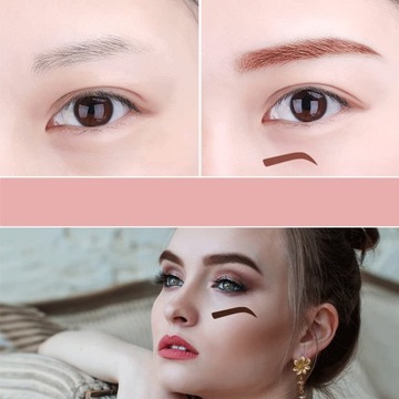 Штамп с помадой для бровей Nature Brown и набор трафаретов Nature Brown