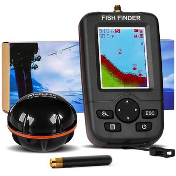 ECHOSONDA FISH FINDER SONAR WYKRYWACZ RYB- BEZPRZEWODOWA