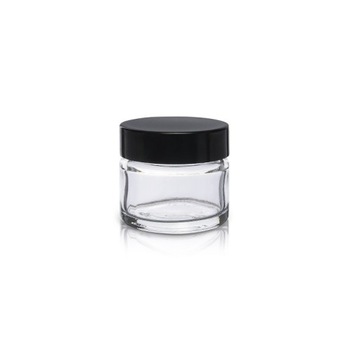 słoik szklany 15ml z czarną nakrętką