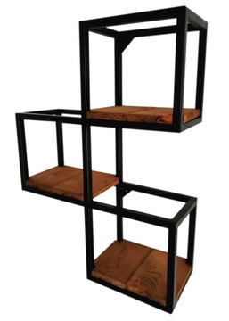 Półka wisząca, kwietnik Loft czarna 88cm