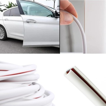 ПРОФИЛЬ КРОМКА ДВЕРИ НАКЛАДКА НА КРАЙ АВТОМОБИЛЬНОГО БАМПЕРА БЕЛАЯ КРАЙКА