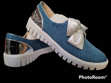 M28 ESPADRYLE SLIP ON 38 VICES D.BLUE KOKARDA