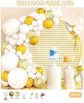 GIRLANDA BALONOWA BALONY NA KOMUNIE URODZINY 102el