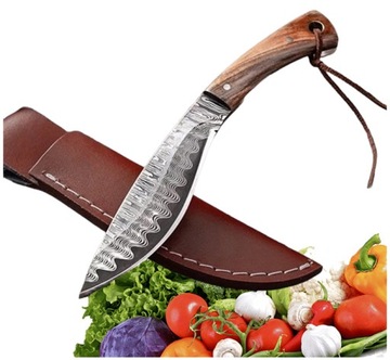 FINKA NÓŻ JAPOŃSKI MYŚLIWSKI WOJSKOWY KUCHENNY KUKRI + GRATIS POKROWIEC