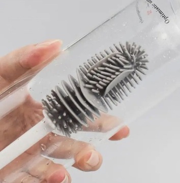 AG943 СИЛИКОНОВАЯ ЩЕТКА ДЛЯ МЫТЬЯ БУТЫЛОК 27СМ СЕРАЯ