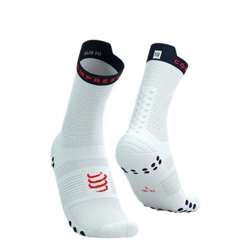 Compressport skarpetki ProRacing V4.0 white/blues [Rozmiar 42-44]
