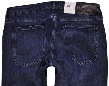 LEE spodnie SKINNY regular DARK BLUE jeans LUKE _ W33 L32