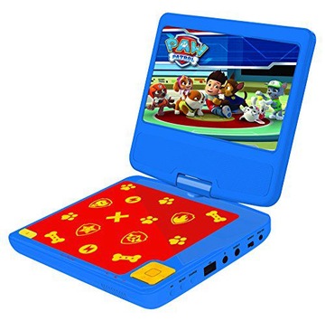LEXIBOOK DVDP6PA PAW PATROLS PORTABLE DVD PLAYER WITH CAR ADAPTOR AND REMOT