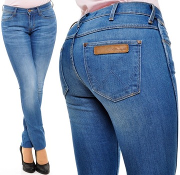 WRANGLER spodnie SKINNY regular blu CORYNN W25 L34