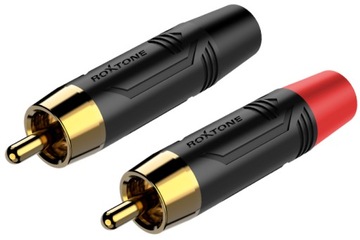 2x WTYK GŁOŚNIKOWY ZŁĄCZE WTYCZKI RCA ROXTONE RF2C-BG CZINCZ PARA CINCH