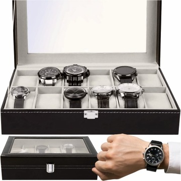 ОРГАНАЙЗЕР коробка, футляр, контейнер для часов, черный, для хранения часов