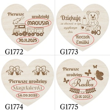 Podziękowania dla gości na CHRZEST Święty Roczek MAGNES magnesy ANIOŁEK