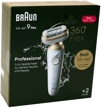 WODOODPORNY DEPILATOR BRAUN SILK-EPIL 9 FLEX 9-011 3D DO 50 MIN