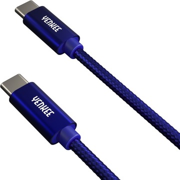 Kabel do Ładowania Transmisji Danych USB-C 2.0 Yenkee YCU C101 BE 1m 60W