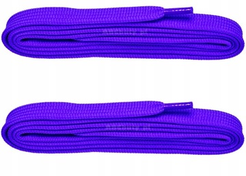 FIOLETOWE PŁASKIE 7 POLIESTROWE SZNUROWADŁA 160 cm