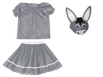 STRÓJ OSIOŁEK KOSTIUM OSIOŁ MUŁ ZESTAW JASEŁKA SPÓDNICZKA CZAPKA 116-128