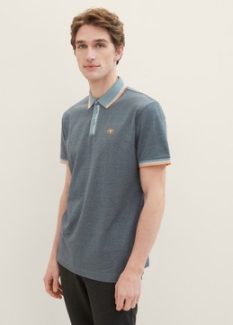Tom Tailor Basic Polo Shirt - Navy Grey Mint Twoto