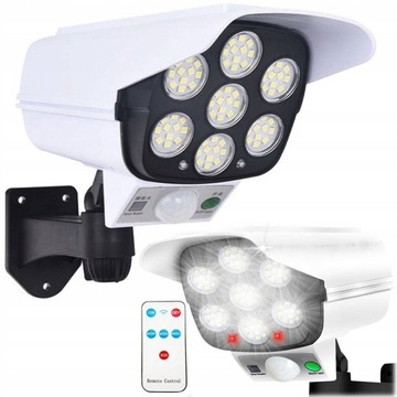 ATRAPA KAMERY LAMPA SOLARNA LED Z CZUJNIKIEM RUCHU OGRODOWA MONITORING