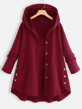 Women Woolen Cotton Pad Coats Autumn Winter Hooded