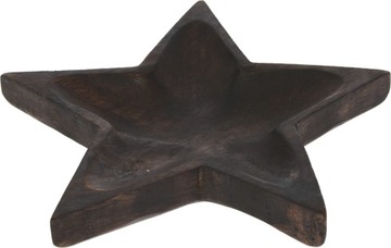 PATERA DREWNIANA GWIAZDA 17 CM
