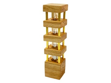 Piękna dębowa loftowa lampka stojąca loft PAGODA