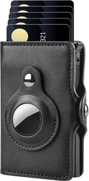 MĘSKI PORTFEL CARD HOLDER ETUI Z AIRTAG SLIM SKÓRZANY NOWOCZESNY OCHRONA