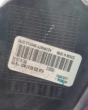 SVĚTLO LEVÝ ZADNÍ DODGE NITRO 55157161AD EVROPA