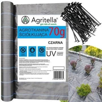 AGROTKANINA MATA ŚCIÓŁKUJĄCA TKANINA OGRODNICZA PRZECIW CHWASTOM 0,4x50m UV
