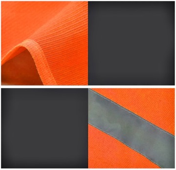 KAMIZELKA ODBLASKOWA OSTRZEGAWCZA DROGOWA POMARAŃCZOWA BHP UNIWERSALNA