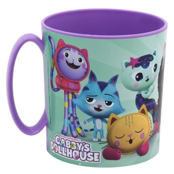KUBECZEK KUBEK Z UCHEM DLA DZIECKA KOCI DOMEK GABI 350ml