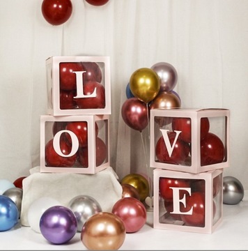 Коробки для воздушных шаров LOVE, украшения ДЕНЬ СВЯТОГО ВАЛЕНТИНА, до года